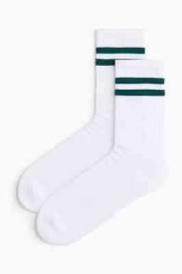 White Green Stripes  Socks X-Small Alpi